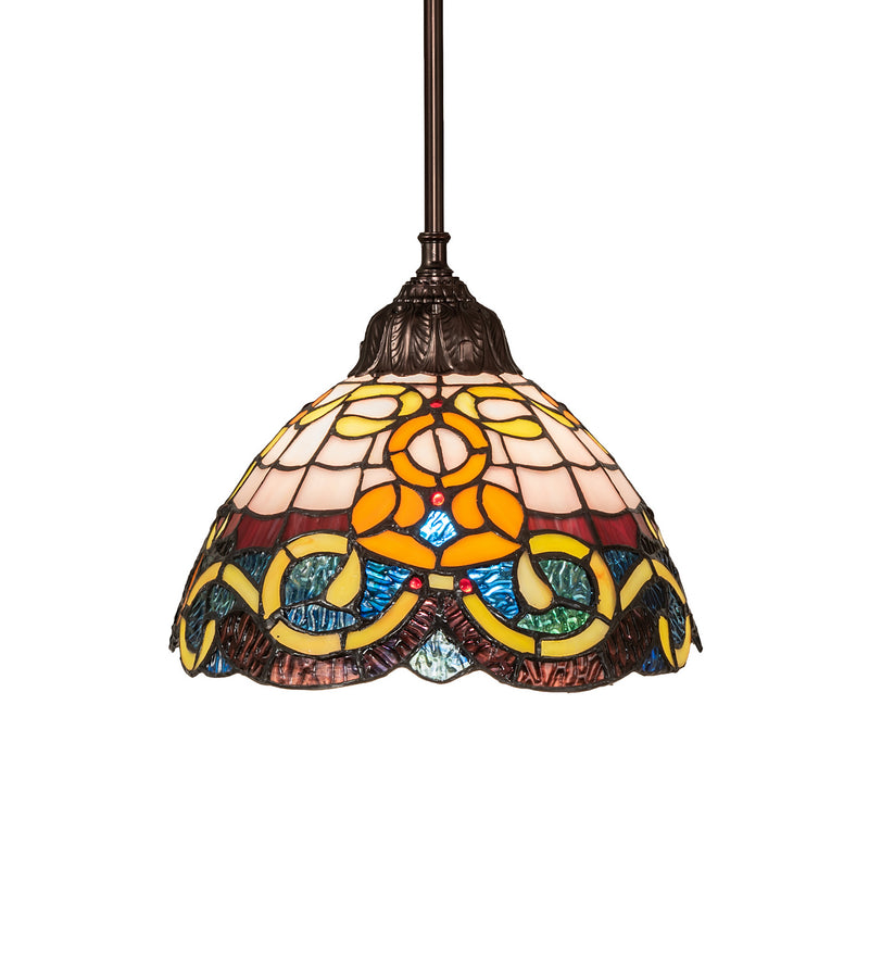 Meyda Tiffany 139440 One Light Mini Pendant, Mahogany Bronze