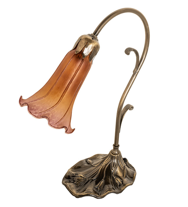 Meyda Tiffany 17106 One Light Mini Lamp, Antique Brass