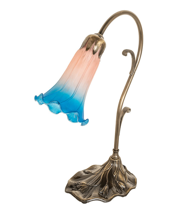 Meyda Tiffany 17124 One Light Mini Lamp, Antique Brass