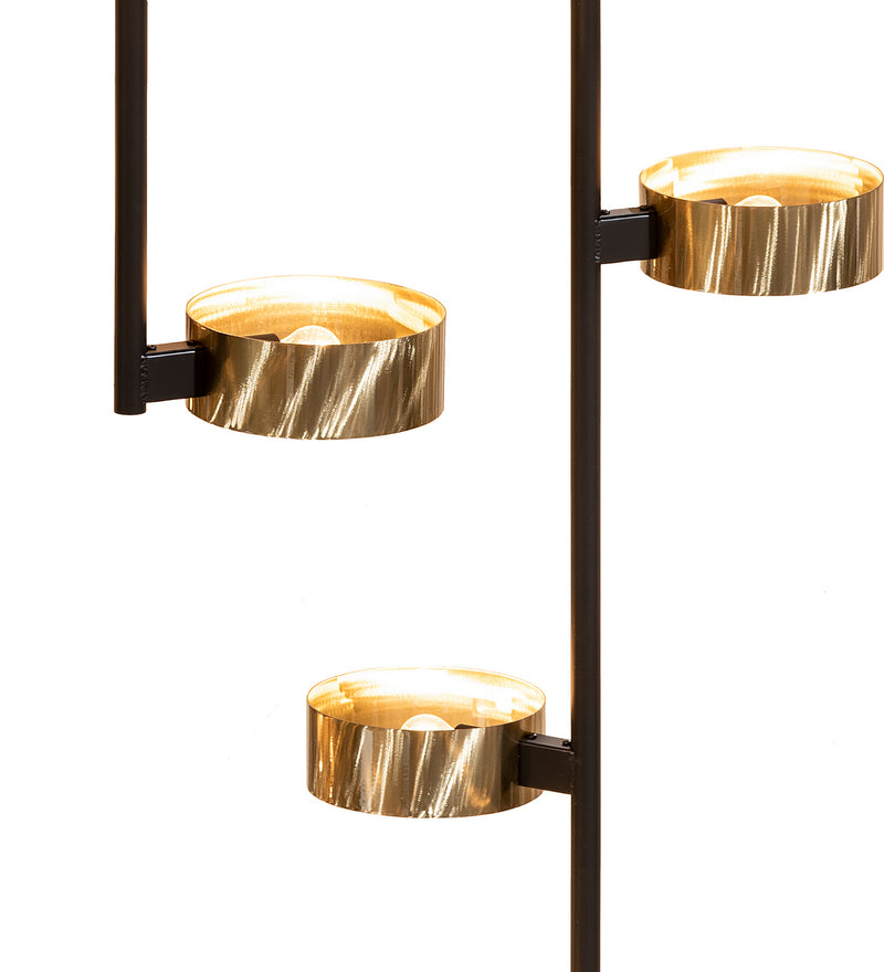 Meyda Tiffany 223457 72 Light Chandelier, Flat Black/Brass Tint