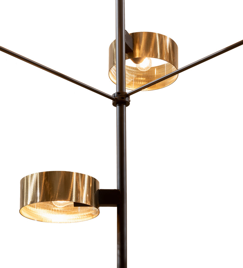 Meyda Tiffany 223457 72 Light Chandelier, Flat Black/Brass Tint