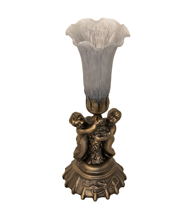 Meyda Tiffany 225848 One Light Mini Lamp, Antique Brass