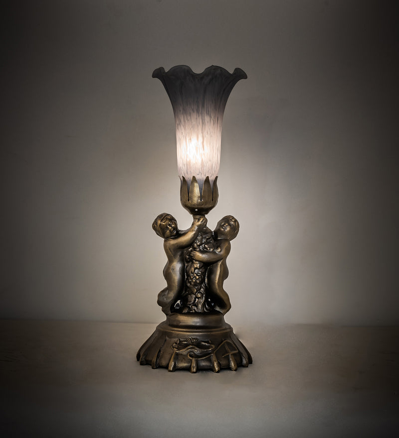 Meyda Tiffany 225848 One Light Mini Lamp, Antique Brass