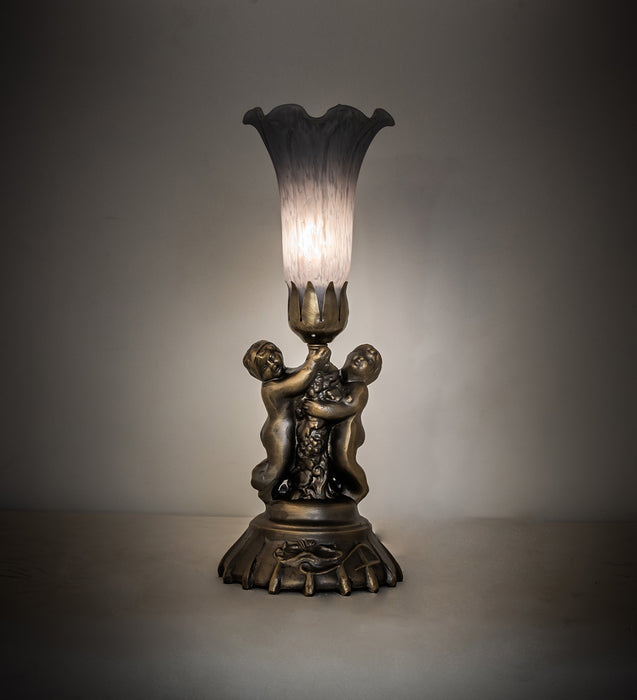 Meyda Tiffany 225848 One Light Mini Lamp, Antique Brass