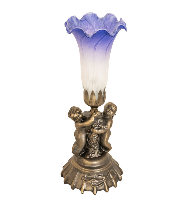 Meyda Tiffany 225850 One Light Mini Lamp, Antique Brass