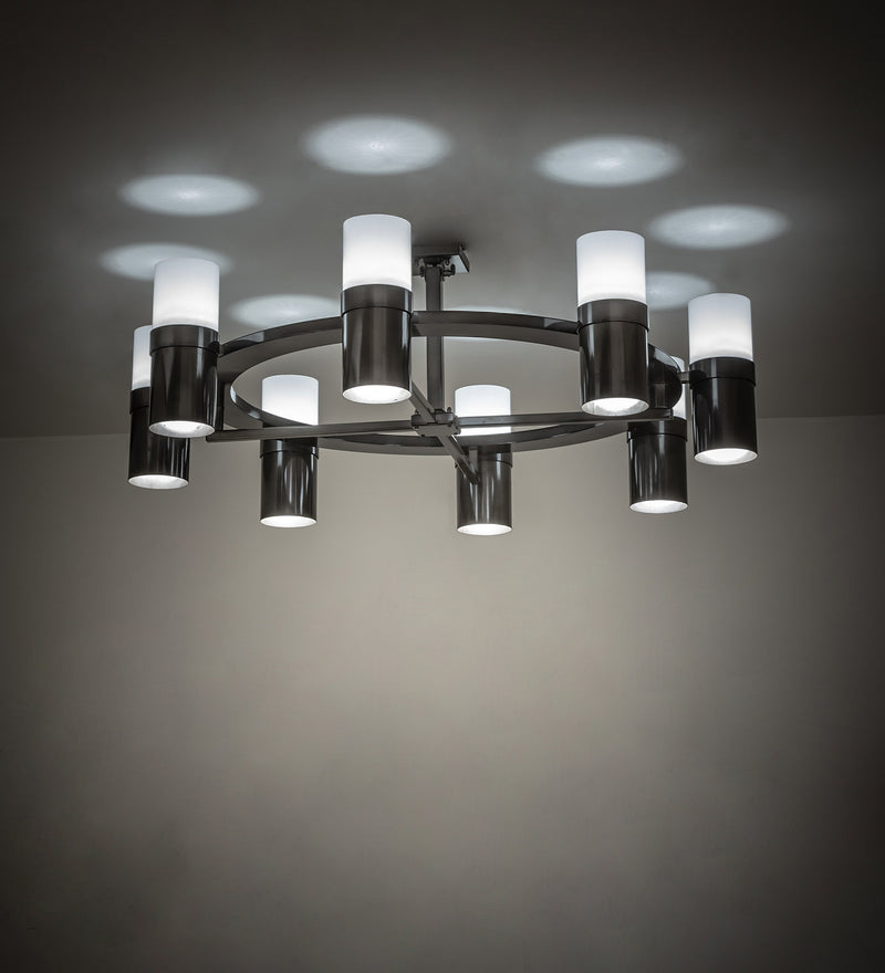 Meyda Tiffany 229851 LED Chandelier, Black Chrome Over Nickel