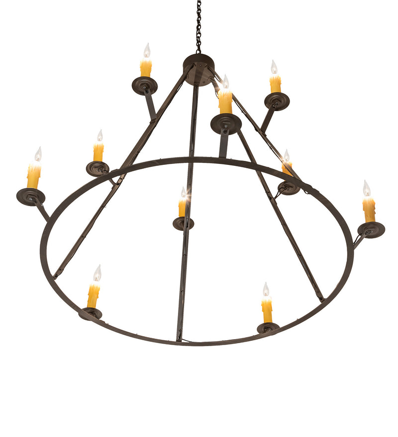Meyda Tiffany 245091 Ten Light Chandelier, Oil Rubbed Bronze