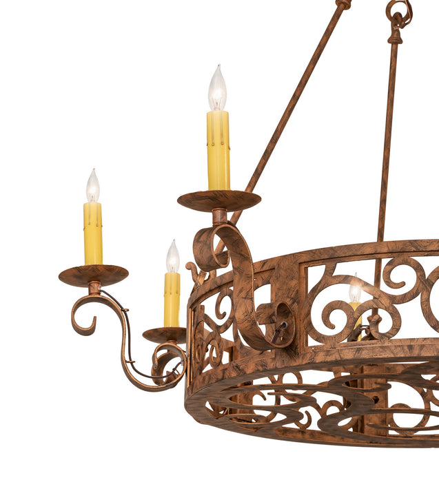 Meyda Tiffany 246220 Eight Light Chandelier, Spanish Gold