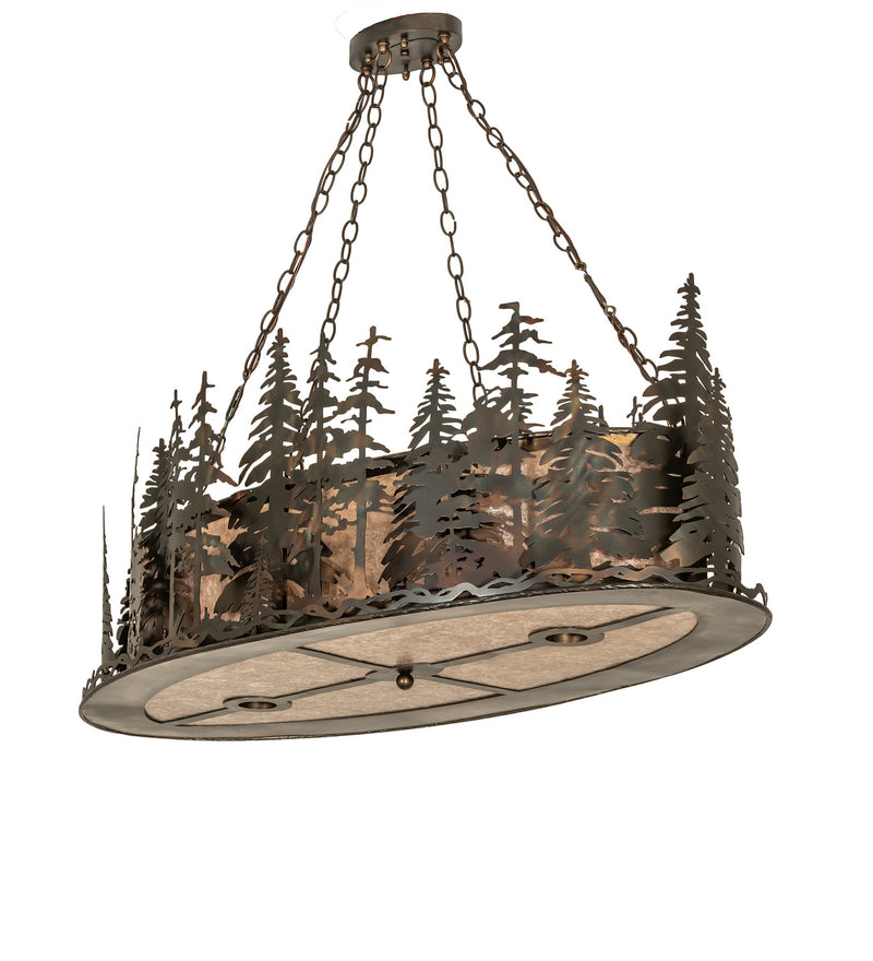 Meyda Tiffany 246791 Eight Light Pendant, Dark Burnished Antique Copper