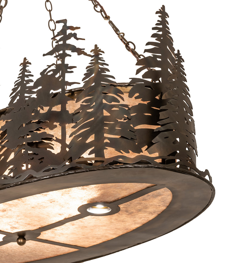 Meyda Tiffany 246791 Eight Light Pendant, Dark Burnished Antique Copper