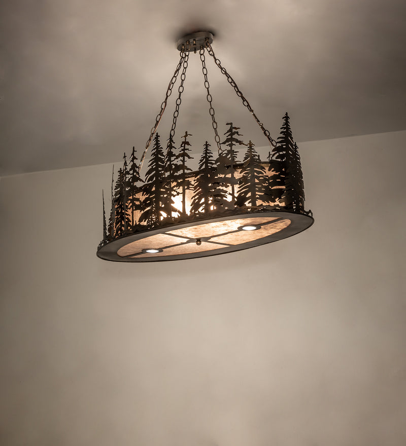 Meyda Tiffany 246791 Eight Light Pendant, Dark Burnished Antique Copper