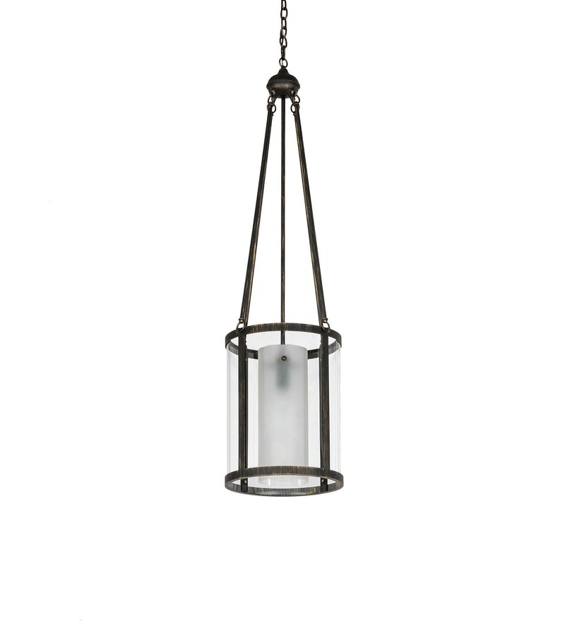 Meyda Tiffany 247186 One Light Pendant, Clear & Clear Frosted