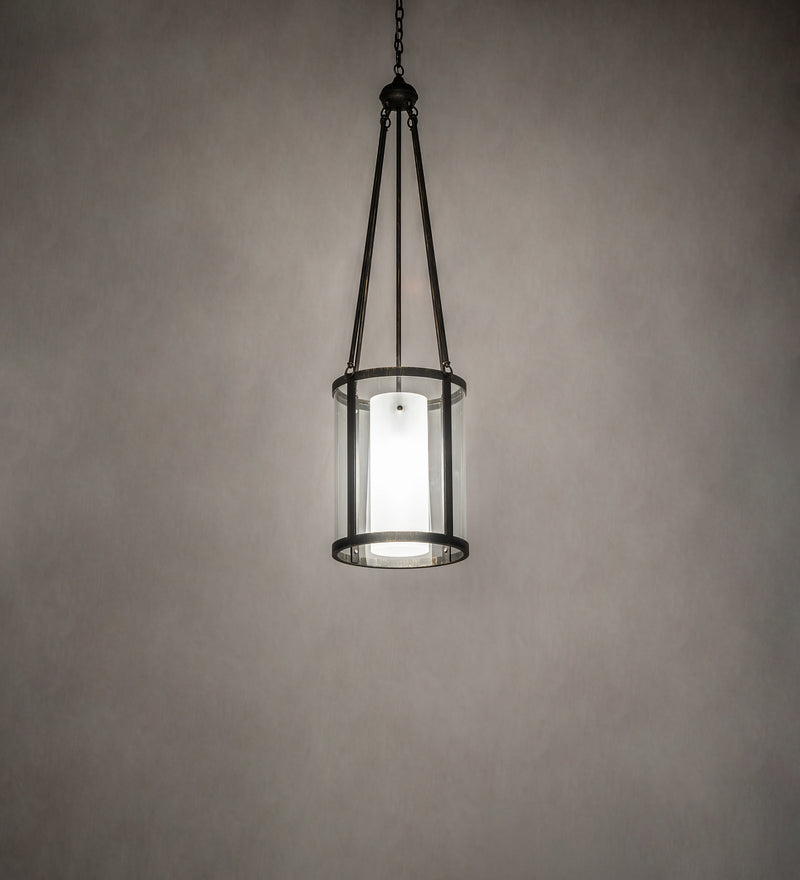 Meyda Tiffany 247186 One Light Pendant, Clear & Clear Frosted