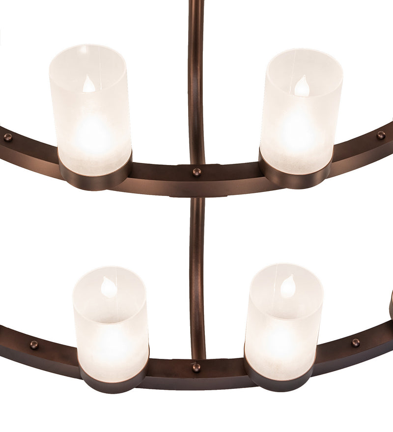 Meyda Tiffany 247337 39 Light Chandelier, Mahogany Bronze