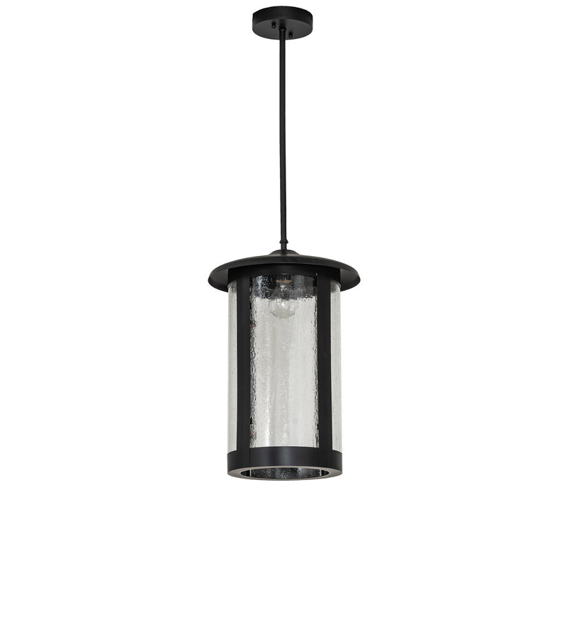 Meyda Tiffany 247582 One Light Pendant, Flat Black
