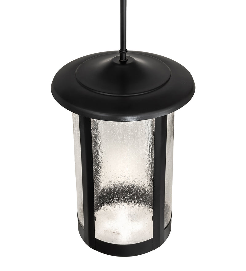 Meyda Tiffany 247582 One Light Pendant, Flat Black