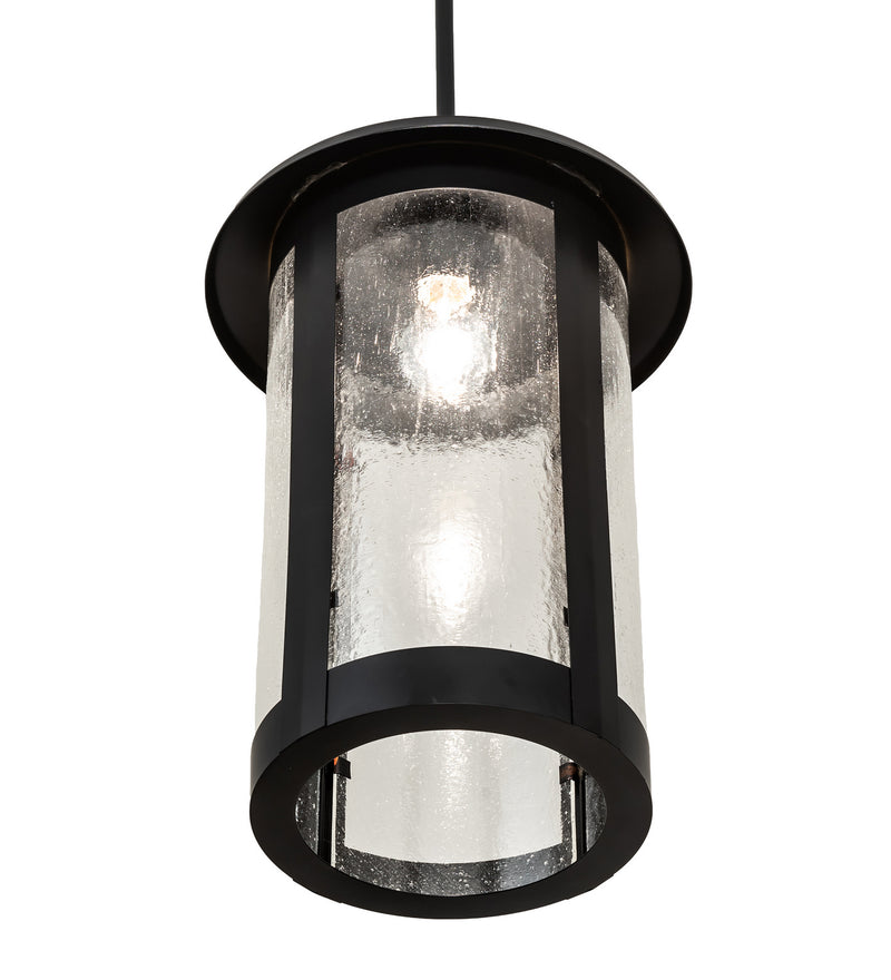 Meyda Tiffany 247582 One Light Pendant, Flat Black