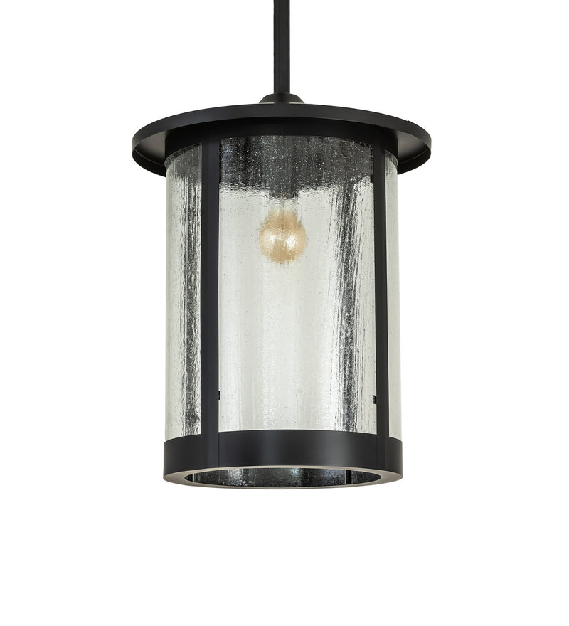 Meyda Tiffany 247638 One Light Pendant, Flat Black