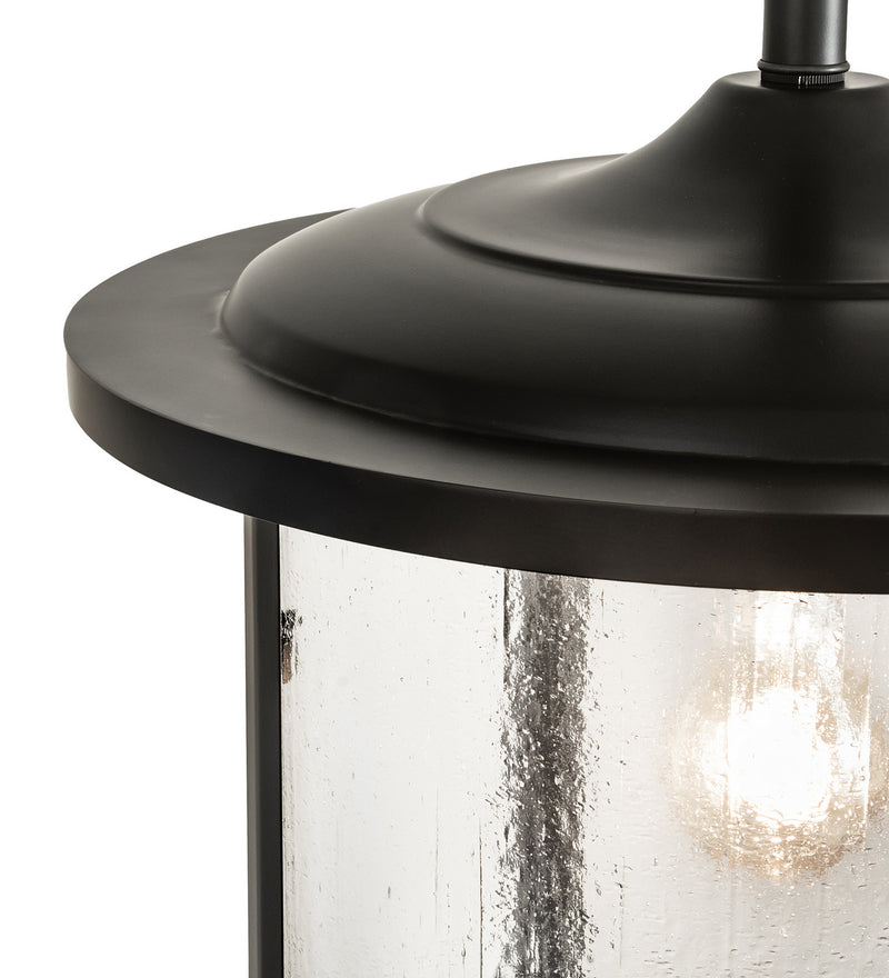 Meyda Tiffany 247638 One Light Pendant, Flat Black