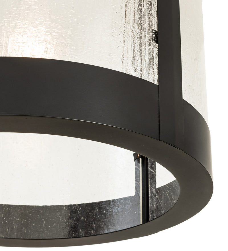Meyda Tiffany 247638 One Light Pendant, Flat Black
