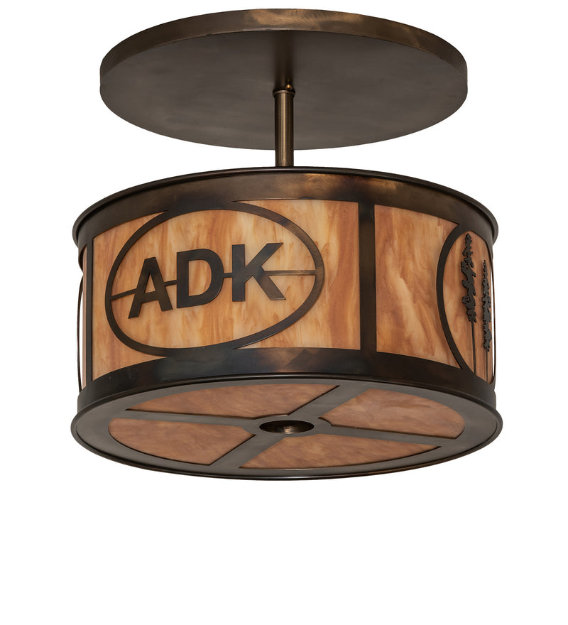 Meyda Tiffany 248316 LED Semi-Flushmount, Light Burnished Antique Copper