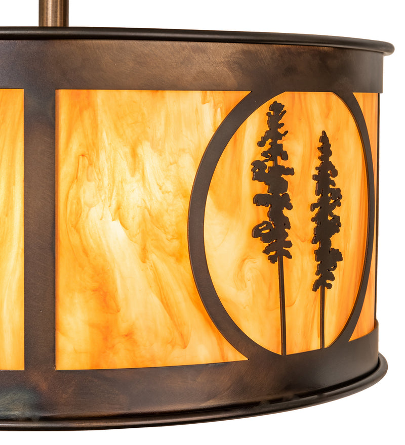 Meyda Tiffany 248316 LED Semi-Flushmount, Light Burnished Antique Copper
