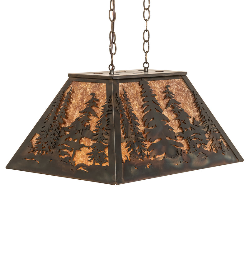 Meyda Tiffany 248521 Three Light Pendant, Dark Burnished Antique Copper