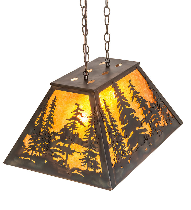 Meyda Tiffany 248521 Three Light Pendant, Dark Burnished Antique Copper