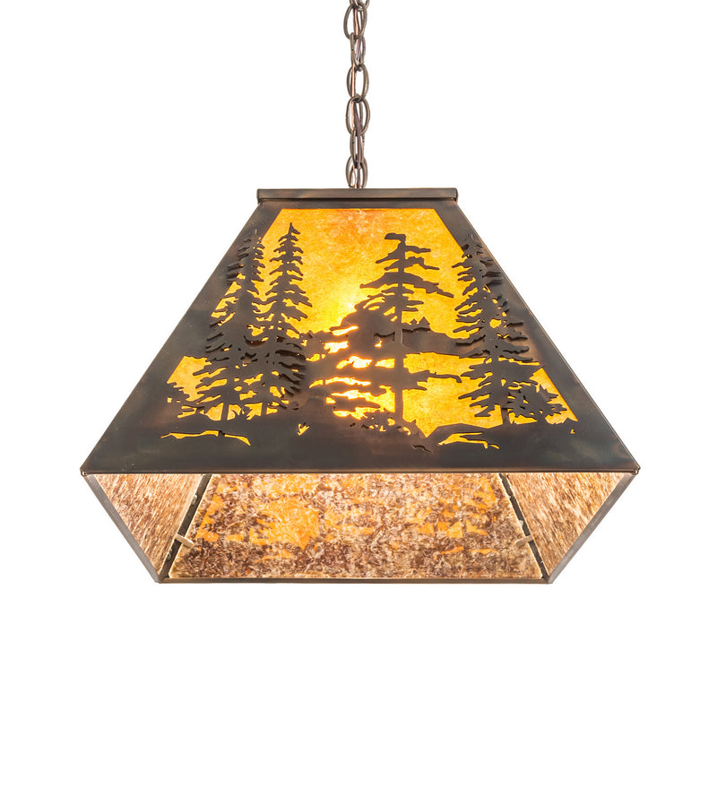 Meyda Tiffany 248521 Three Light Pendant, Dark Burnished Antique Copper