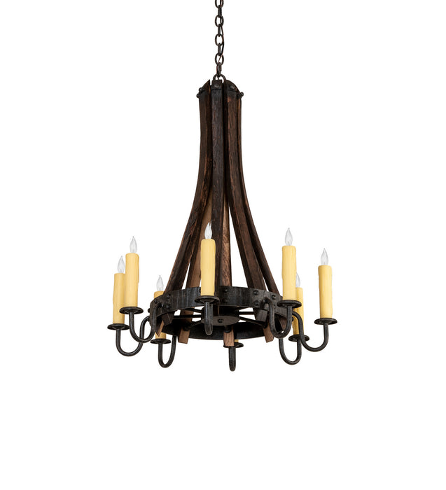 Meyda Tiffany 248830 Eight Light Chandelier, Coffee Bean