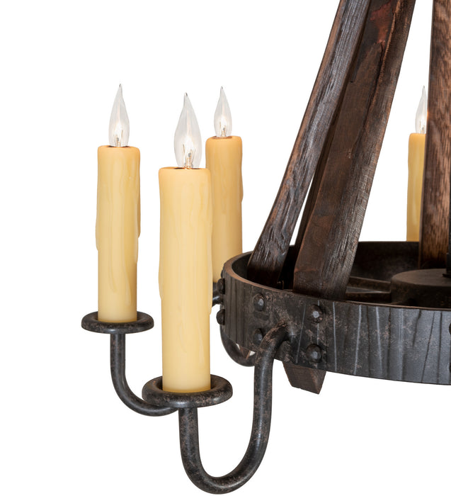 Meyda Tiffany 248830 Eight Light Chandelier, Coffee Bean