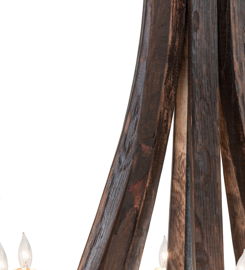 Meyda Tiffany 248830 Eight Light Chandelier, Coffee Bean