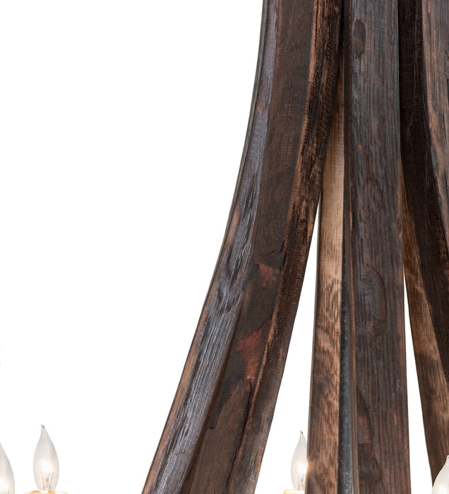 Meyda Tiffany 248830 Eight Light Chandelier, Coffee Bean