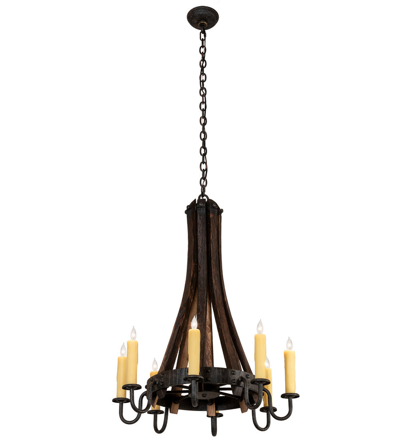 Meyda Tiffany 248830 Eight Light Chandelier, Coffee Bean