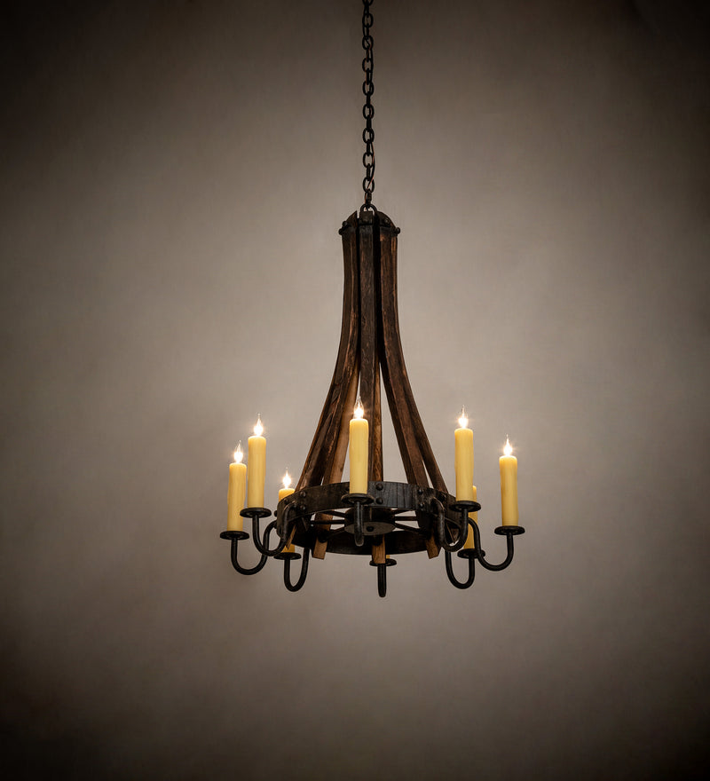 Meyda Tiffany 248830 Eight Light Chandelier, Coffee Bean