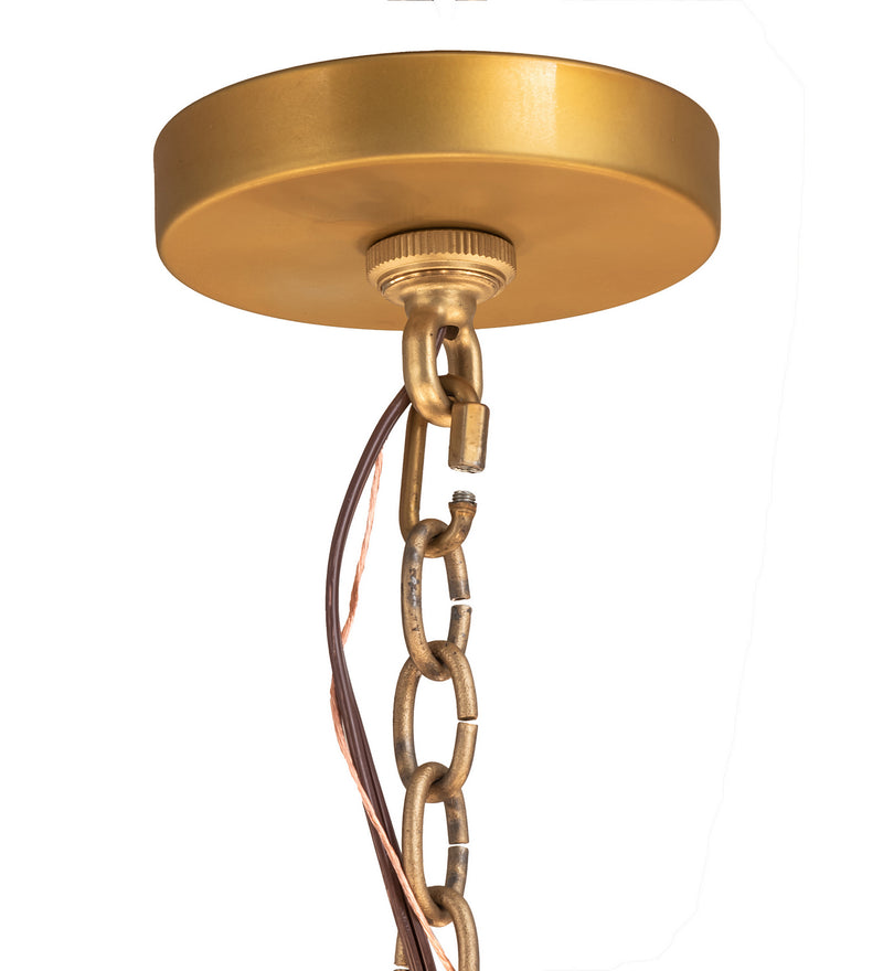 Meyda Tiffany 249104 15 Light Chandelier, Matte Gold Over Chrome