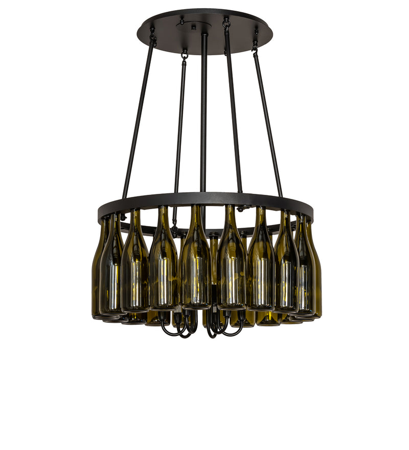 Meyda Tiffany 250308 20 Light Semi-Flushmount, Textured Black