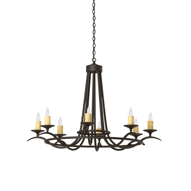Meyda Tiffany 250352 Eight Light Chandelier, Oil Rubbed Bronze