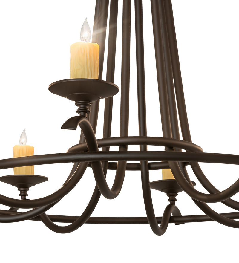 Meyda Tiffany 250352 Eight Light Chandelier, Oil Rubbed Bronze