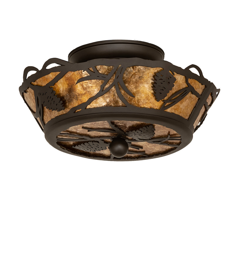 Meyda Tiffany 251163 Three Light Flushmount, Oil Rubbed Bronze