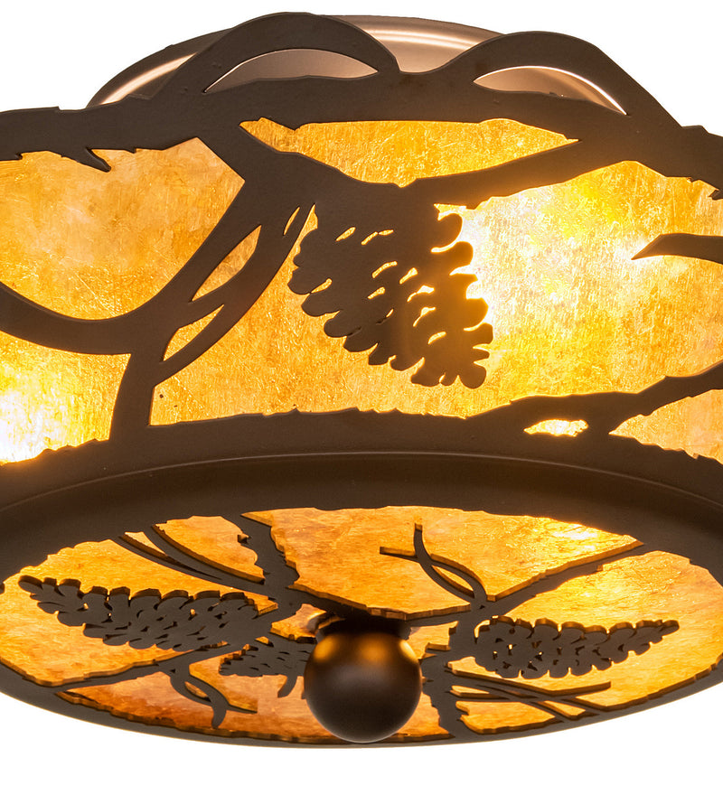 Meyda Tiffany 251163 Three Light Flushmount, Oil Rubbed Bronze