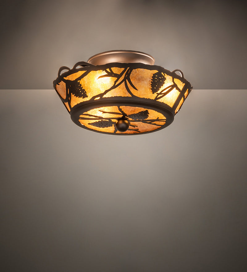 Meyda Tiffany 251163 Three Light Flushmount, Oil Rubbed Bronze