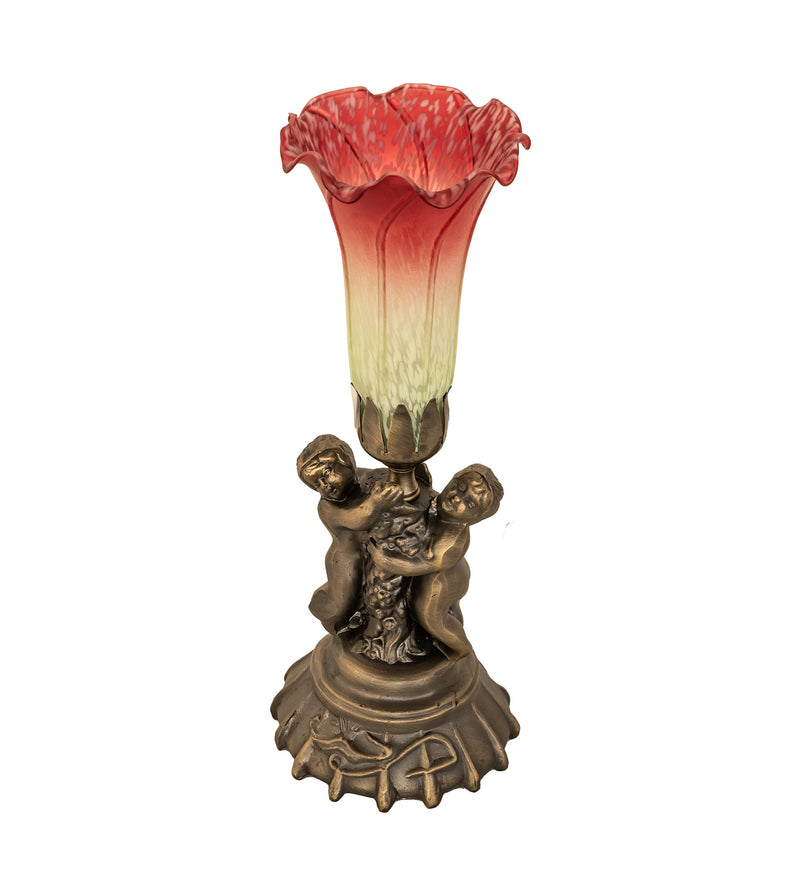 Meyda Tiffany 251838 One Light Mini Lamp, Antique Brass