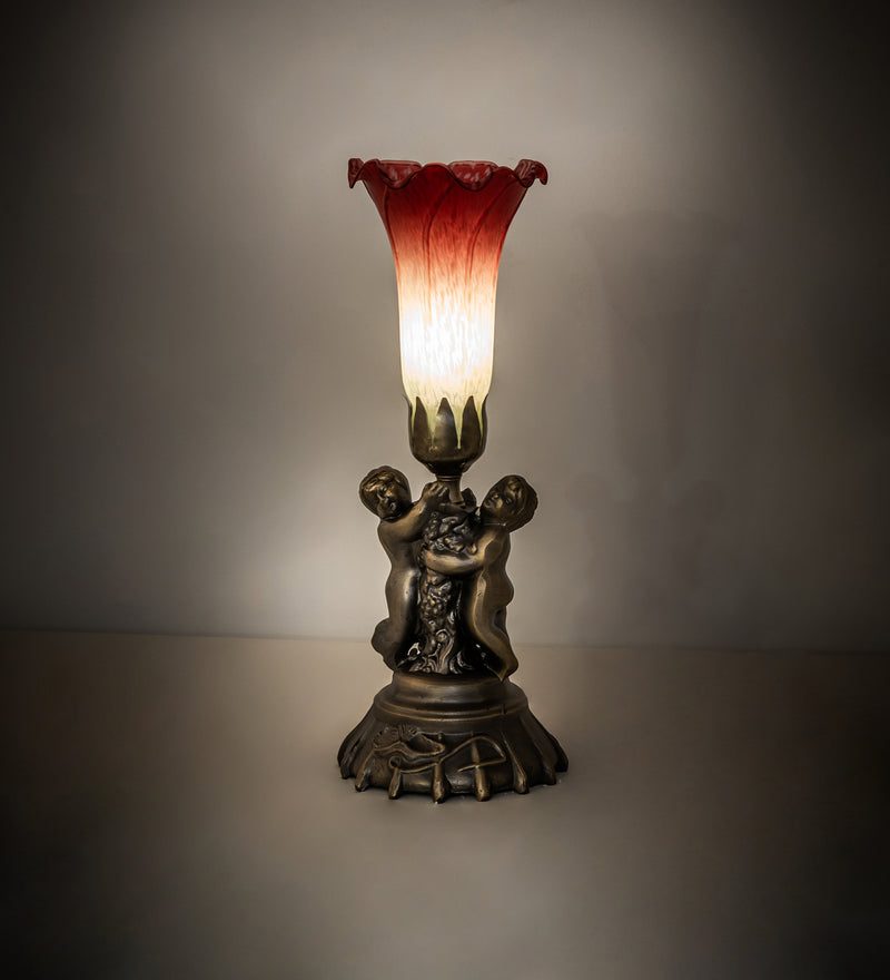 Meyda Tiffany 251838 One Light Mini Lamp, Antique Brass