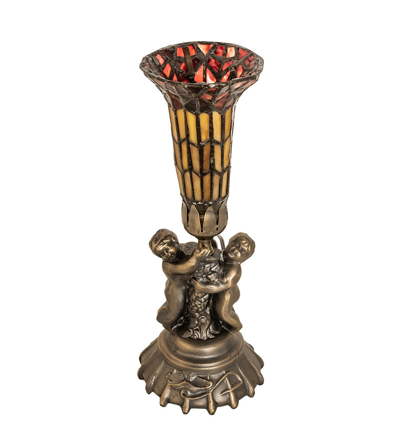 Meyda Tiffany 251840 One Light Mini Lamp, Antique Brass