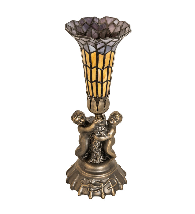 Meyda Tiffany 251841 One Light Mini Lamp, Antique Brass