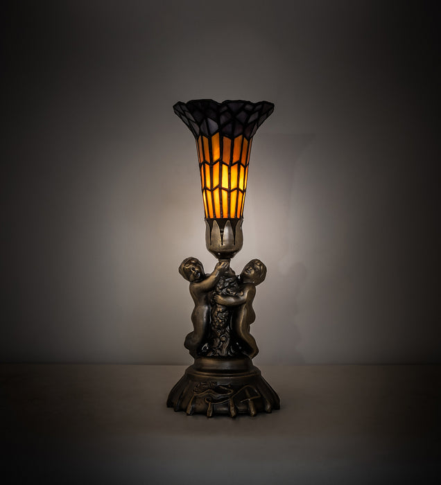 Meyda Tiffany 251841 One Light Mini Lamp, Antique Brass