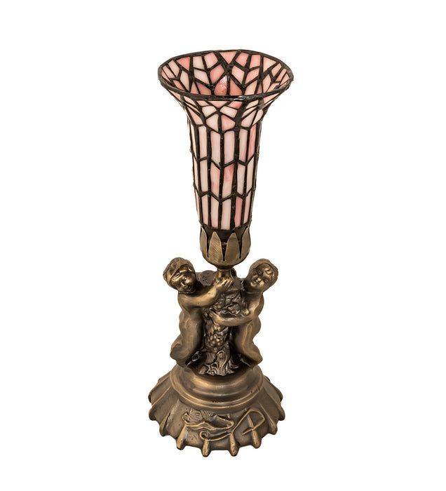 Meyda Tiffany 251842 One Light Mini Lamp, Antique Brass