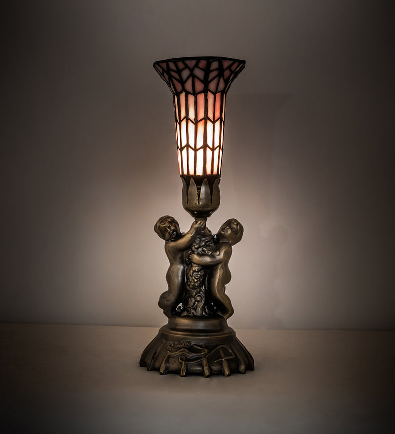 Meyda Tiffany 251842 One Light Mini Lamp, Antique Brass