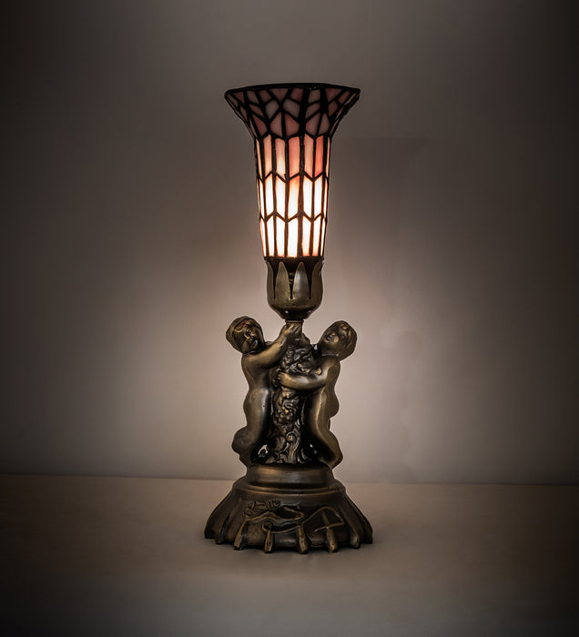 Meyda Tiffany 251842 One Light Mini Lamp, Antique Brass